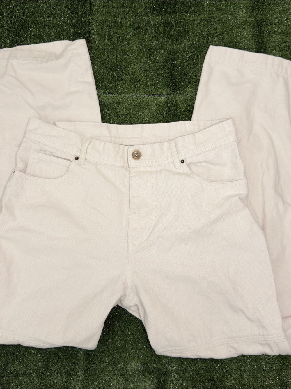 No Boundaries Cream Relaxed Fit Men's Jeans